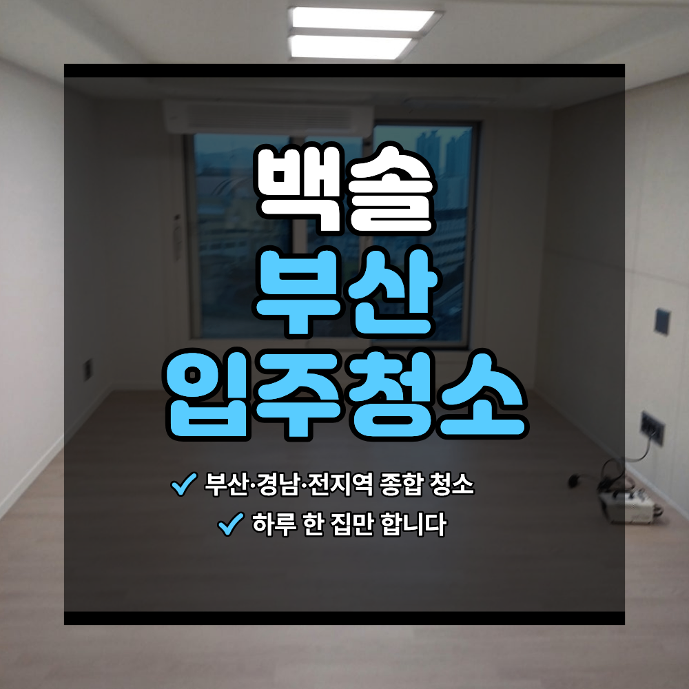 부산 입주 청소 양정자이더샵SK뷰 신축 공사 분진 제거