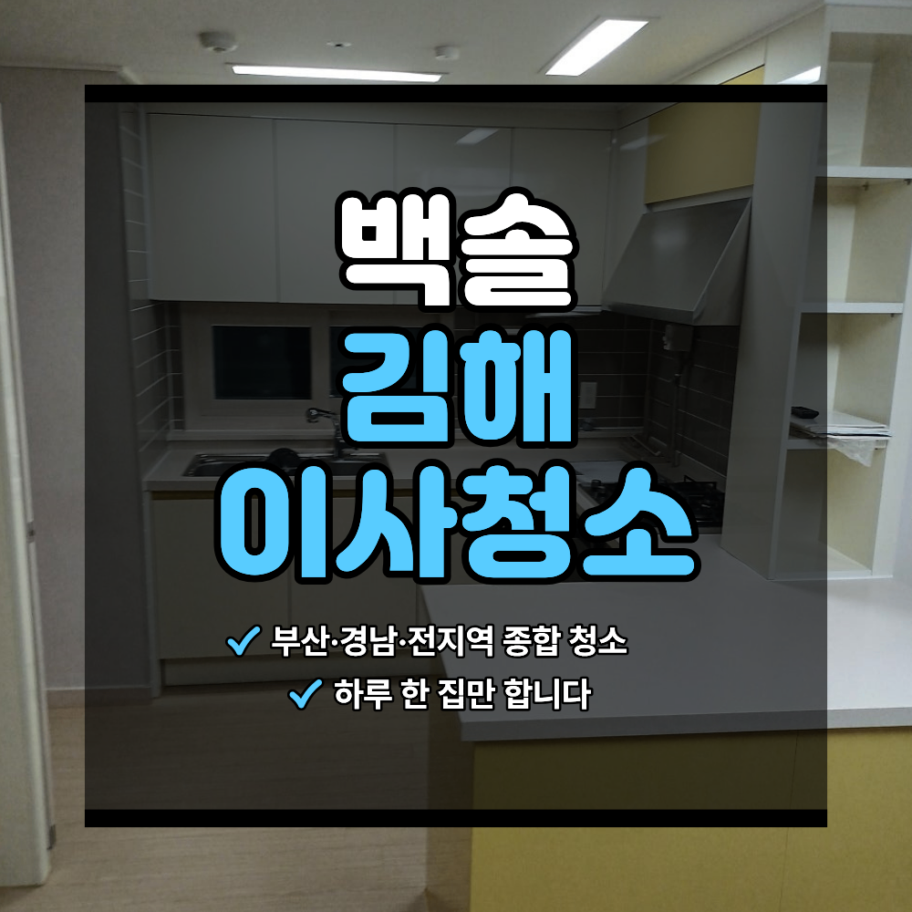 김해 센텀큐시티 구축 아파트 이사 청소